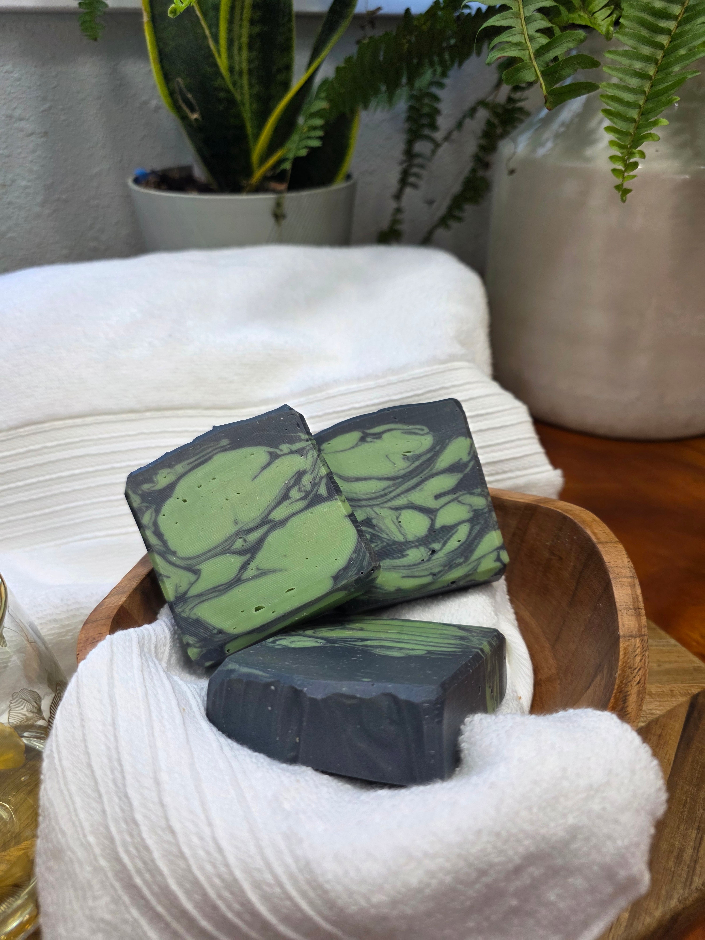 Evergreen Charcoal Bar - Handmade Soap
