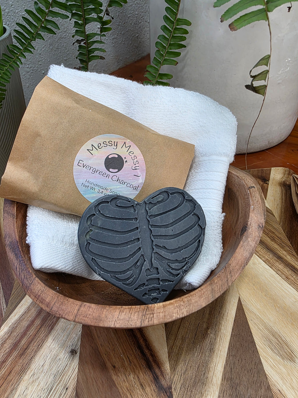 Evergreen Charcoal Heart Bar