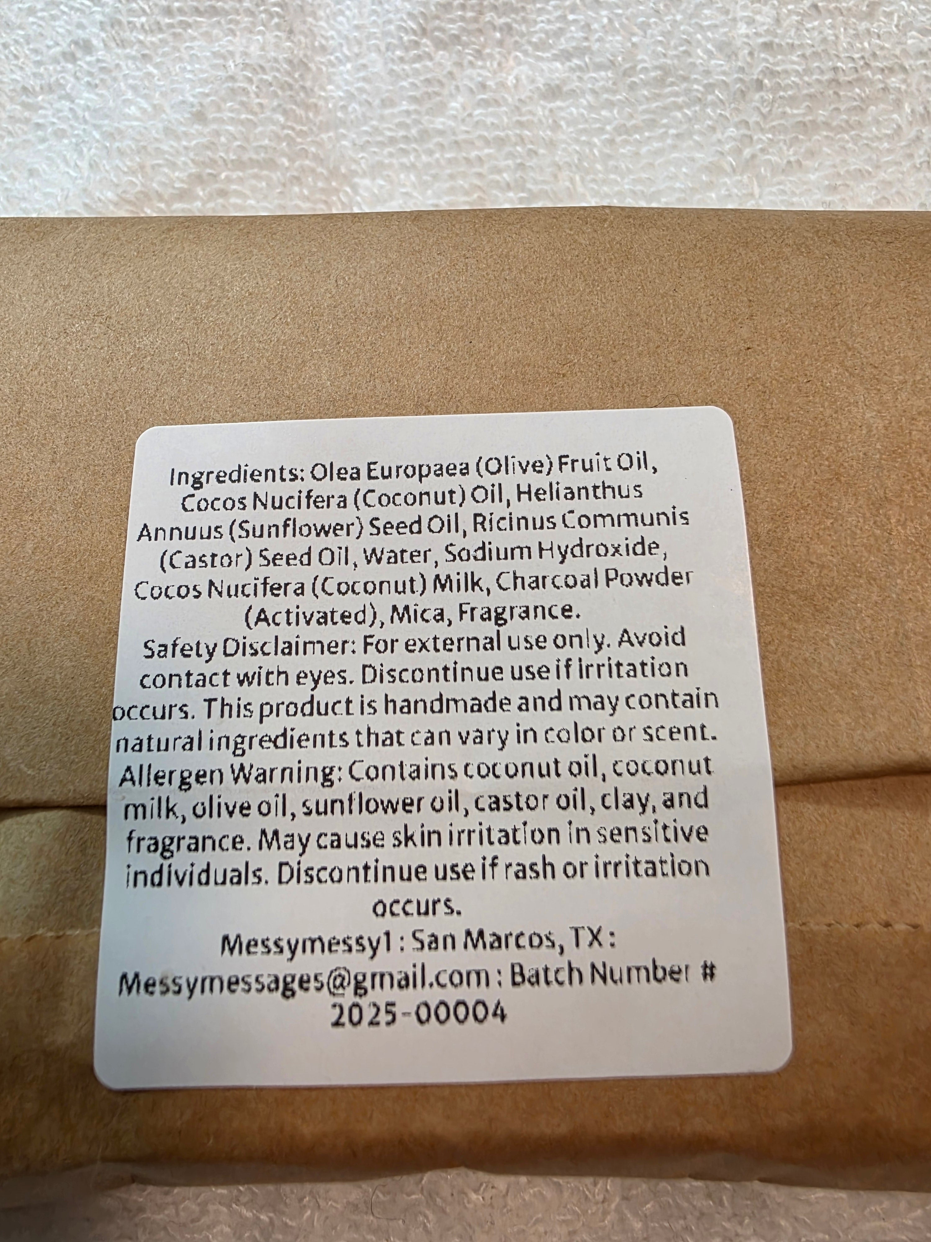 Evergreen Charcoal Bar - Handmade Soap