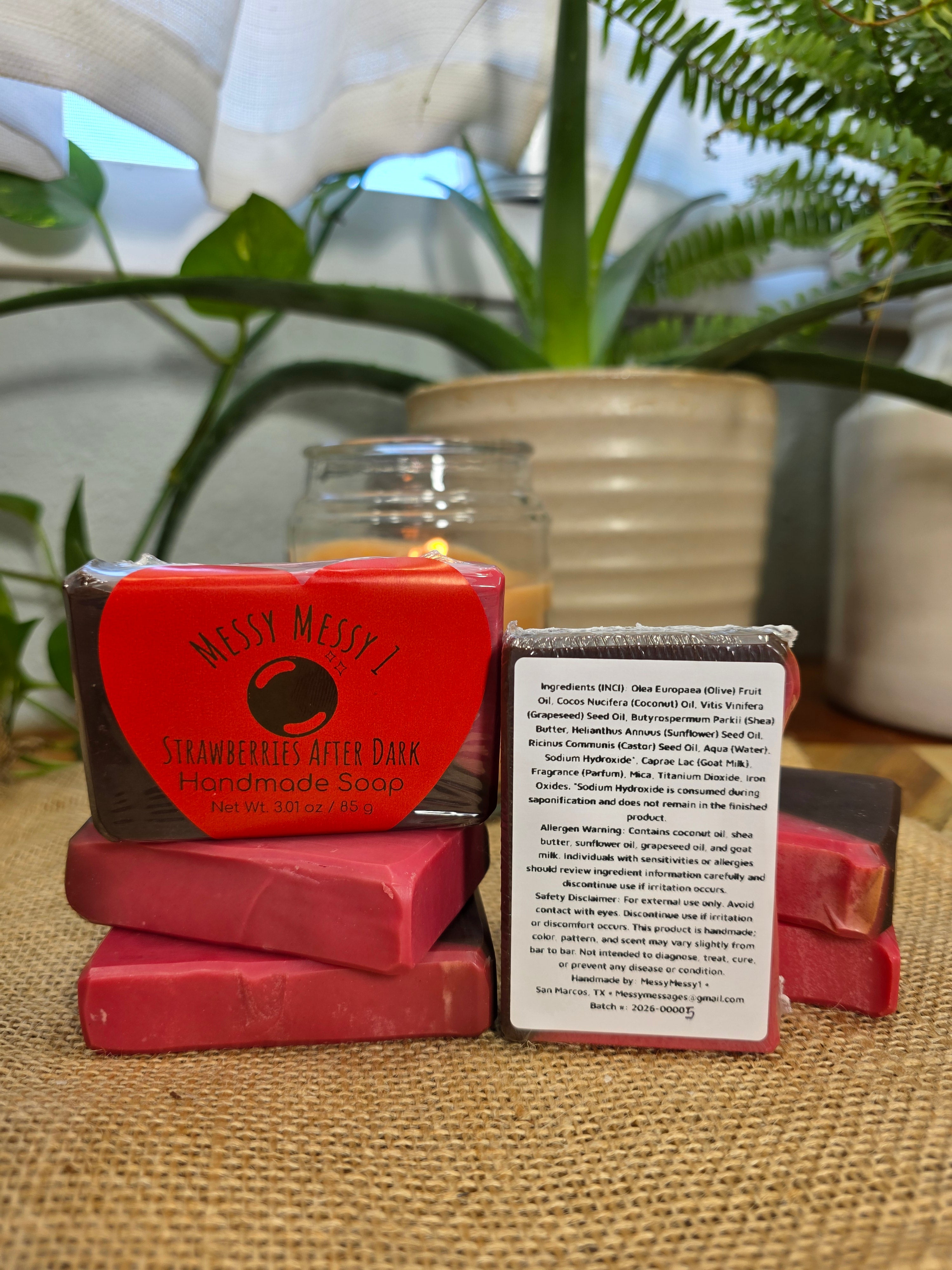 Strawberries After Dark Soap Bar