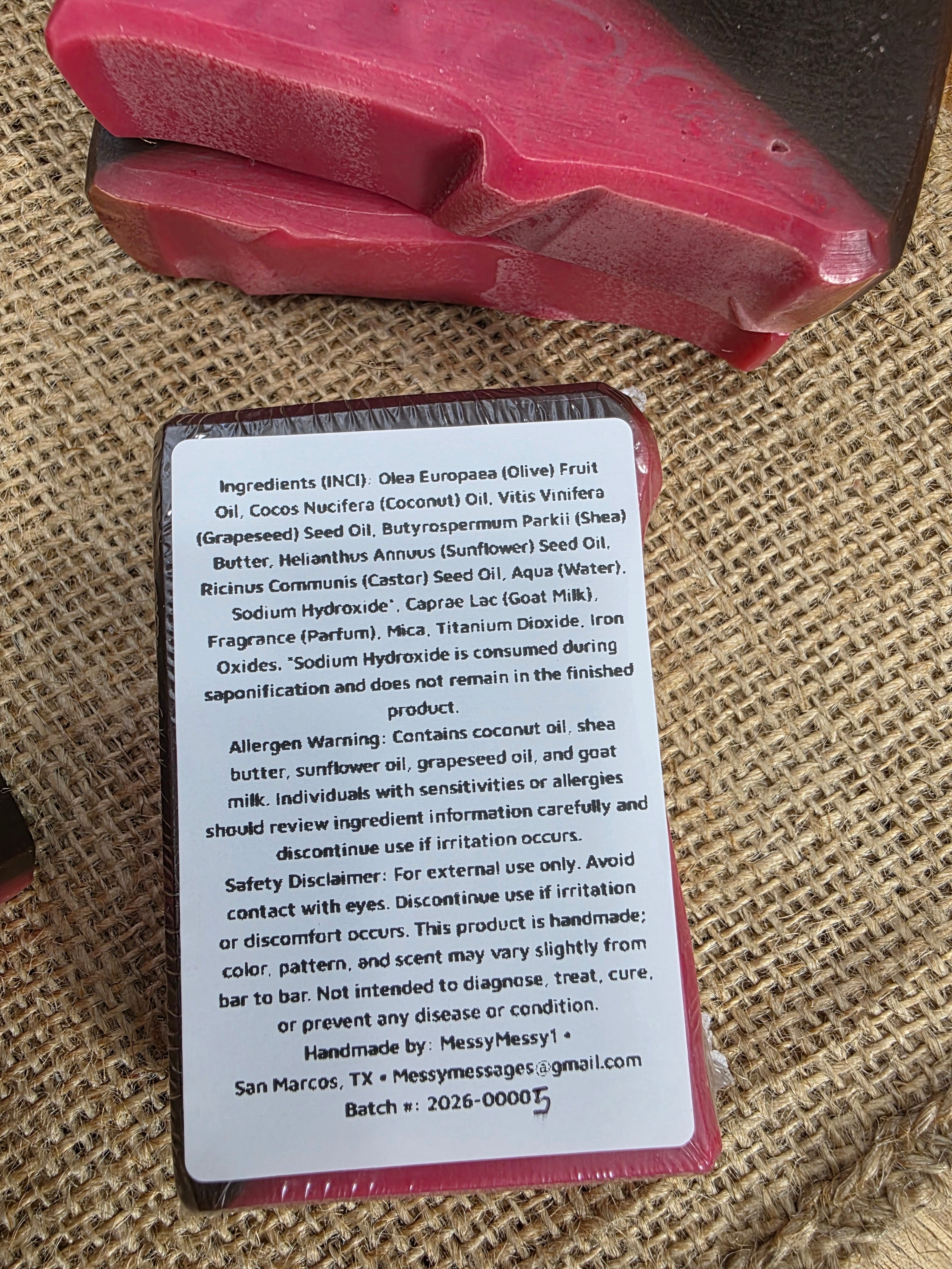 Strawberries After Dark Soap Bar