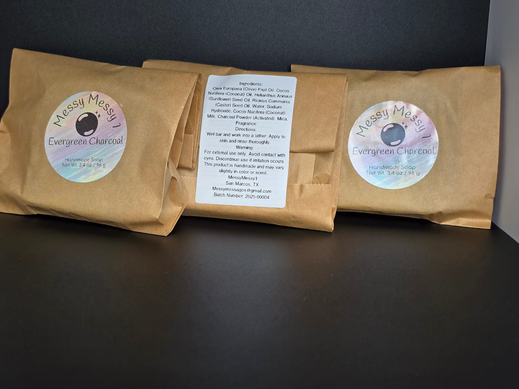 Evergreen Charcoal Bar - Handmade Soap