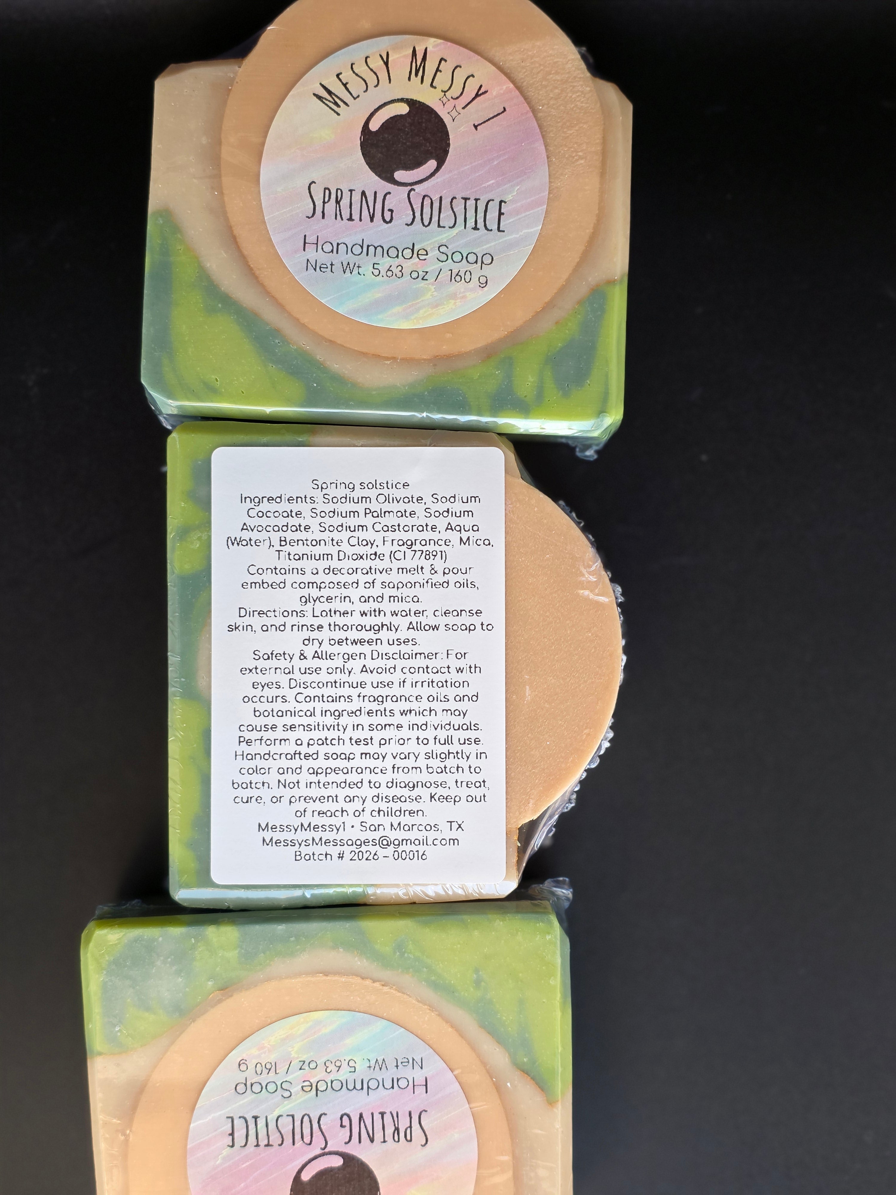 Spring Solstice - Handmade Cold Process Soap with a fresh Lemon - Lavender scent