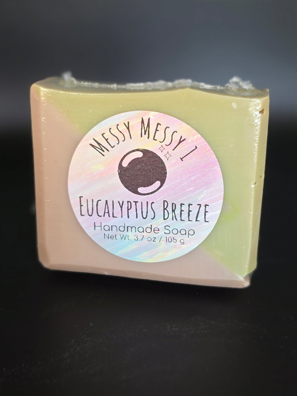Eucalyptus Breeze - a handcrafted cold process soap made in small batches with a fresh eucalyptus and spearmint scent and a clean, spa-inspired design